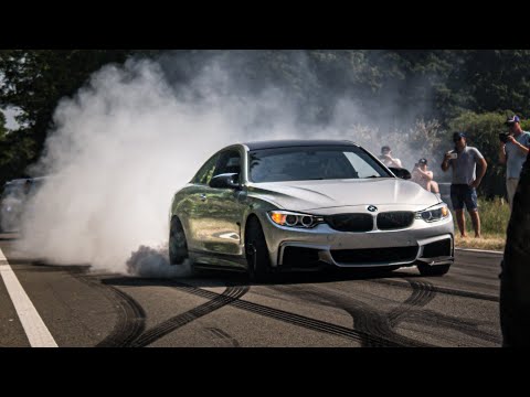 BMW M CARS LEAVING Bimmerfest 2023, MASSIVE BURNOUTS, DONUTS AND ACCELERATIONS, Drifts and more!!!