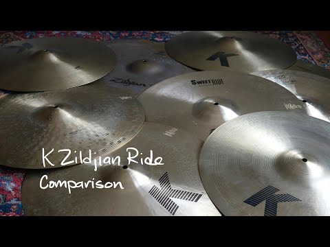 K Zildjian ride cymbal comparison—all cymbals, no drums