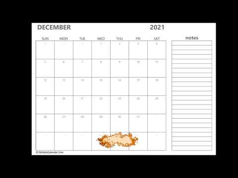 Printable December 2021 Calendar with Holidays