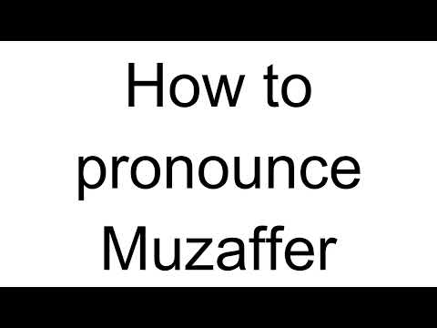 How to Pronounce Muzaffer (Turkish)