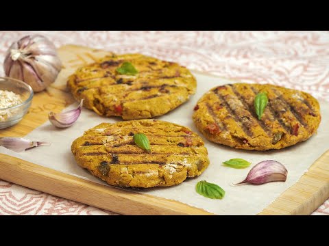 Chickpea and oatmeal burgers