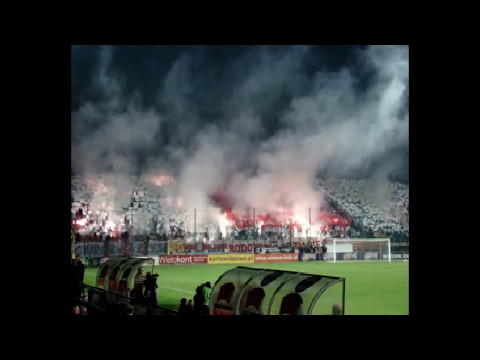 Derby Łodzi 2005 - 2007 , kibice w akcji.
