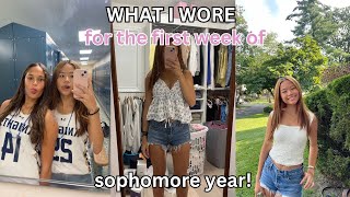 WHAT I WORE FOR THE FIRST WEEK OF HIGHSCHOOL *sophomore year*