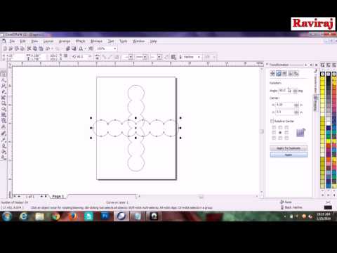 Corel draw  Basic Floral Design by using circle