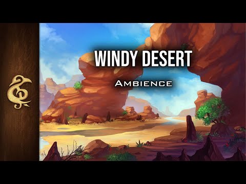 Windy Desert | Immersive, Realistic Ambience | 1 Hour #dnd