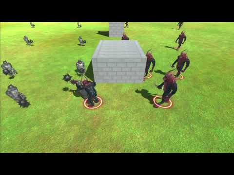 8 Shatterilla in night vs all units - Animal Revolt Battle Simulator