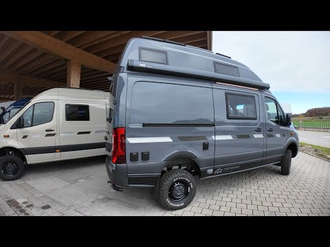 4 Betten auf 5,98m inkl. Dusche! Wahnsinnges Kastenwagen Wohnmobil CS Cosmo 4 Betten Sprinter Camper