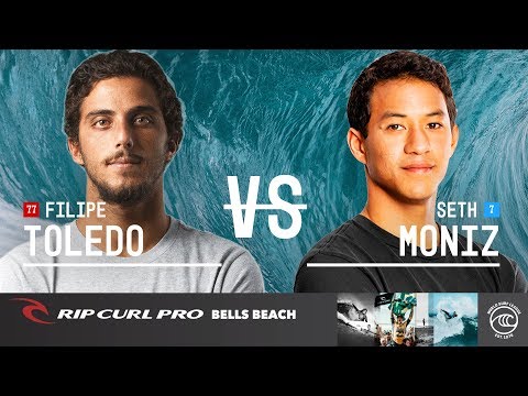 Filipe Toledo vs. Seth Moniz - Round of 16, Heat 3 - Rip Curl Pro Bells Beach 2019