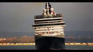 Queen Victoria passing our static cam leaving Southampton for Amsterdam