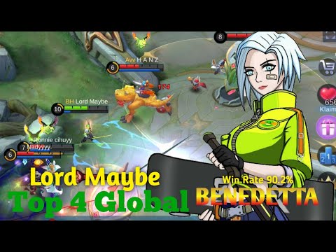 Benedetta Winrate 90,2% Sidelane Killing Machine Top Global Benedetta Lord Maybe - Mobile Legends