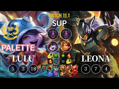 GAM Palette Lulu vs Leona Sup - KR Patch 11.1