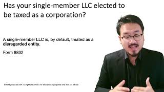 Did Your LLC Elect Corporate Status? Form 8832 and S-Corp Check