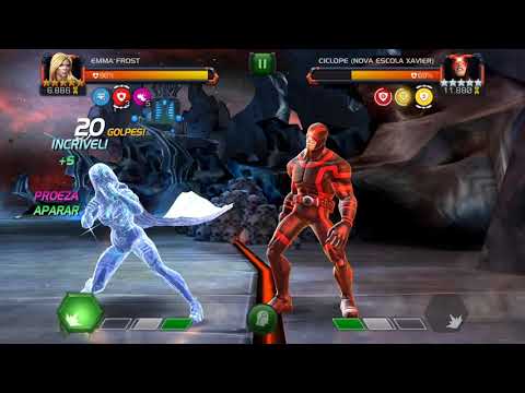 Emma Frost vs ciclope em Marvel Torneio de Campeões
