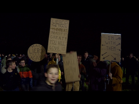 Groot protest in Lierop voor behoud motorcrosscircuit