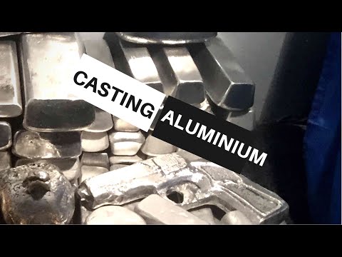 CASTING SCRAP ALUMINIUM TO TRY MAKE A GUN MELTING ALUMINIUM
