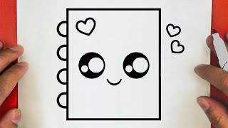 كيف ترسم نوتة يومية كيوت وسهلة خطوة بخطوة رسم سهل تعليم الرسم للمبتدئين cute notebook drawing