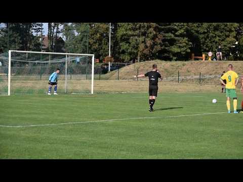 Bramka Wiktorowskiego w meczu Pogoni Miękinia z Dolpaszem Skokowa