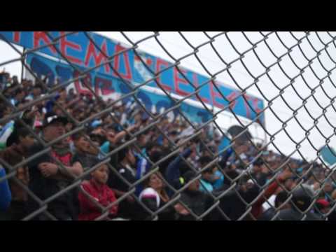 "Y vamos cerveceros queremos la copa" Barra: Extremo Celeste &bull; Club: Sporting Cristal
