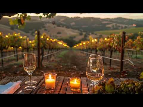 Romantic Napa Valley Vineyard Evening 🍷 | California Jazz Ambience for Relaxation & Wine Lovers