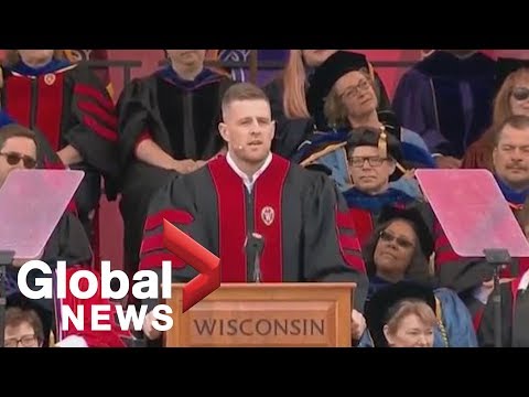 J.J. Watt delivers commencement speech at University of Wisconsin-Madison