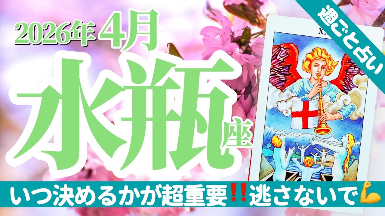 【水瓶座4月】※超重要※ 運命の分かれ道は「⚪︎⚪︎の週」‼️迷いを抜けて大勝利を掴む✨巣立ちと再スタート💎🌈✨タロット&オラクル《週ごと》