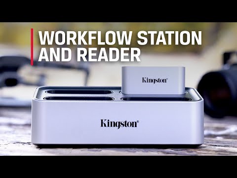 KINGSTON USB3.2 GEN1 WORKFLOW DVIEJŲ DARBŲ SDHC/SDXC UHS-II KORTELĖS SKAITYTUVAS video