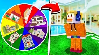 GIRA LA RULETA DE LA SUERTE Y GANA UNA CASA DE LUJO EN MINECRAFT !! LA MEJOR CASA DEL MUNDO