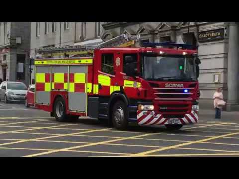 3x Scottish Fire & Rescue Service Scania P280 pumps responding