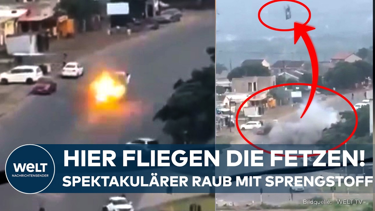 SÜDAFRIKA: Raubüberfall – Spektakuläre Sprengstoff-Attacke mitten am Tag! Hier fliegen die Fetzen!