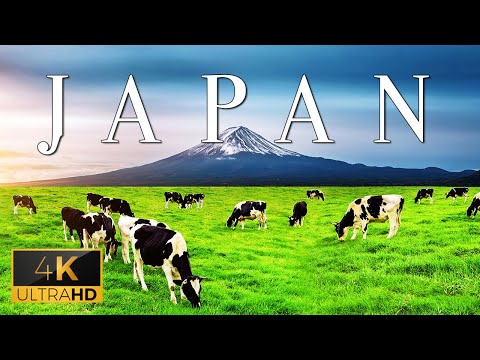 FLYING OVER JAPAN (4K UHD) - Relaxing Music With Stunning Beautiful Nature Video For Reading Book