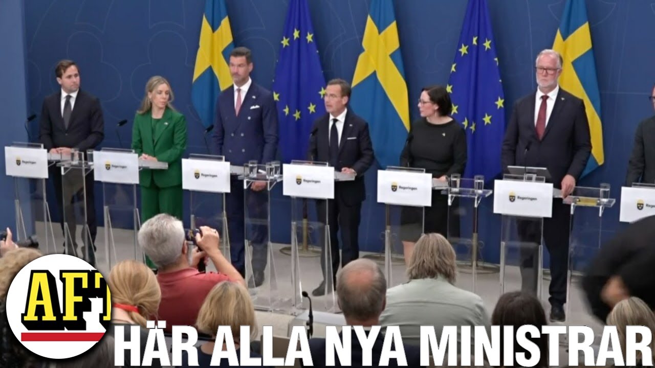 Ulf Kristersson presenterar nya ministrarna
