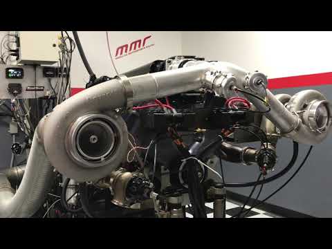10,000 RPM Twin Turbo Ford Coyote MMR GenX on the engine dyno