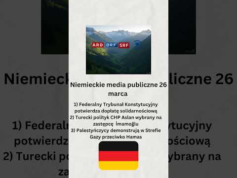 Niemieckie media publiczne 26 marzec