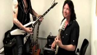 Michael Schenker rehersing Lights Out for his performance with Europe