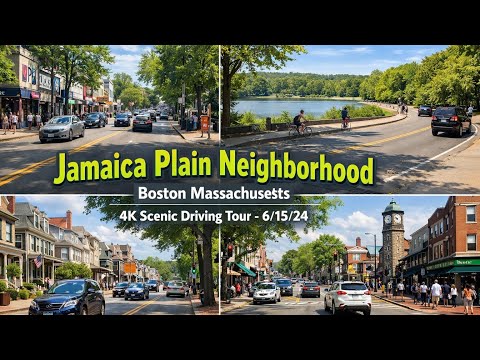 🏡 Jamaica Plain Neighborhood | Boston Massachusetts | 4K Scenic Driving Tour - 6/15/24