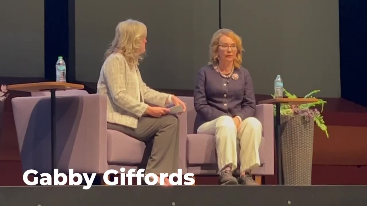 Gabby Giffords speaks at Gallagher Bluedorn