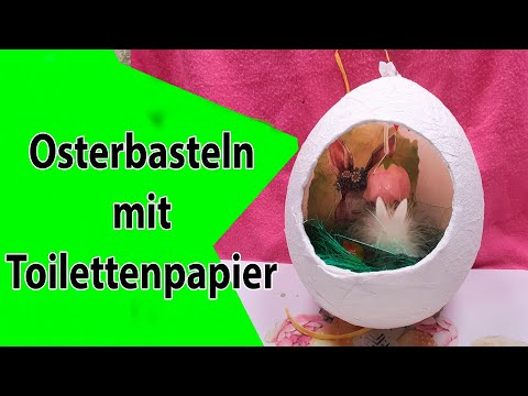 Osternest aus Toilettenpapier basteln - ohne Kleber!