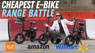 Cheap E-Bike Range Test! Temu vs Amazon vs Walmart $200 Battle