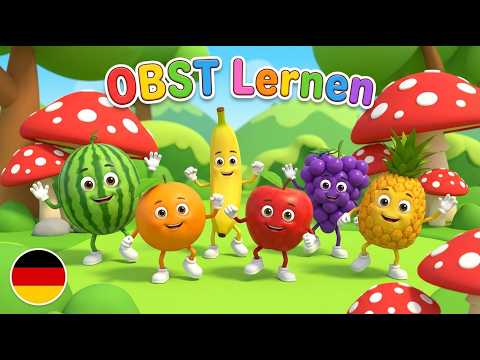 Leckeres Obst & Früchte 🍉 Kinderlieder zum Deutsch lernen und Mitsingen für kleine Entdecker