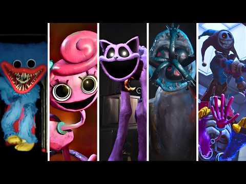 Poppy Playtime Chapter 1,2,3,4,5 - ALL Final BOSSES & All ENDINGS