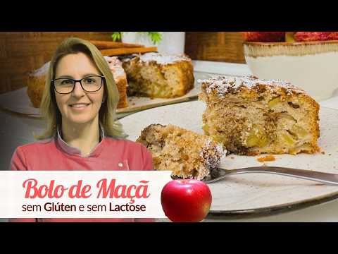 Bolo sem Farinha de Trigo Para Comer Sem Culpa | Bolo de Maça com Canela | Chef Sandra Freitas