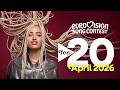 Eurovision Top 20 Most Watched April 2026 Eurovision2026