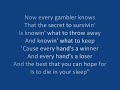 Kenny Roger - The Gambler (Lyrics)