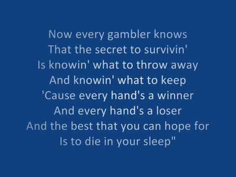 Kenny Roger - The Gambler (Lyrics)