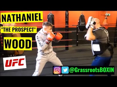 UFC STAR NATHANIEL WOOD SMASHING THE PADS WITH ANGEL FERNANDEZ - GYM FOOTAGE