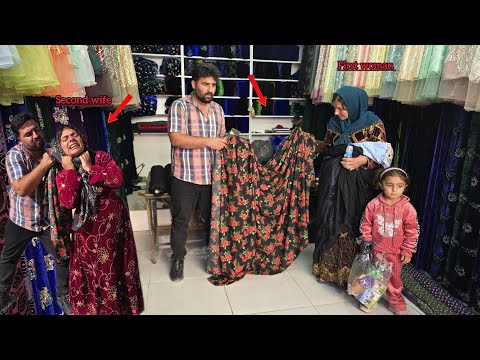 Second lady was angry with her husband because he had taken the first lady to town to buy clothes.