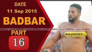 (13) Badbar (Barnala) Kabaddi Touranament 11 Sep 2015
