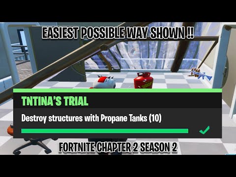 Destroy Structures with Propane Tanks | Fortnite TNTINA'S TRIAL Challenges