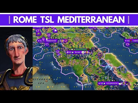 🔴 Rome on True Start Mediterranean Map #Civ6 #OneMoreTurn