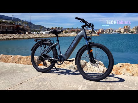 Elektrinis dviratis DYU C1, 26", 350W, 10Ah, pilkas video
